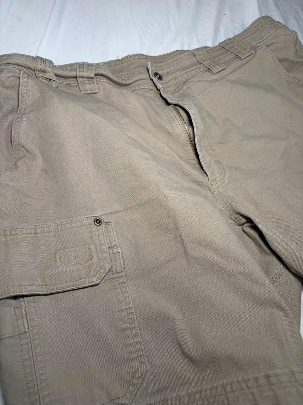 Duluth Flex Fire Hose Khaki Cargo Shorts Mens Size 40